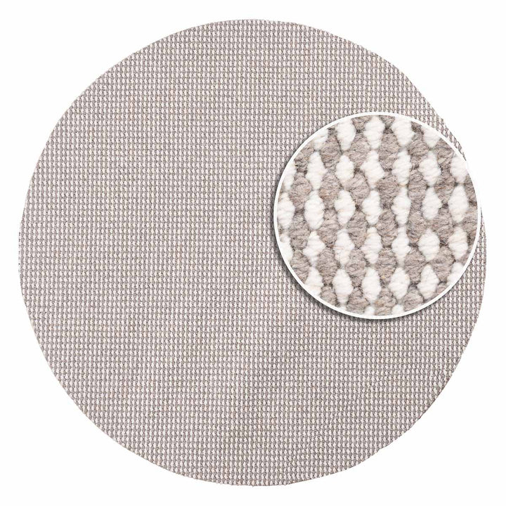 שטיח סווינג 01 אפור\קרם עגול | Swing
