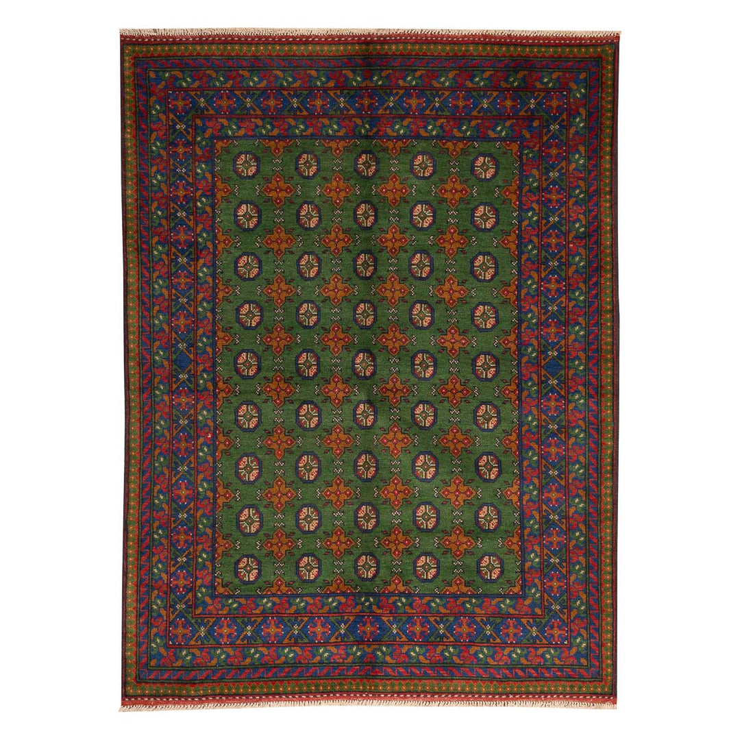 שטיח אפגני בוכרה 00 ירוק 203*152 | Bokhara Rug