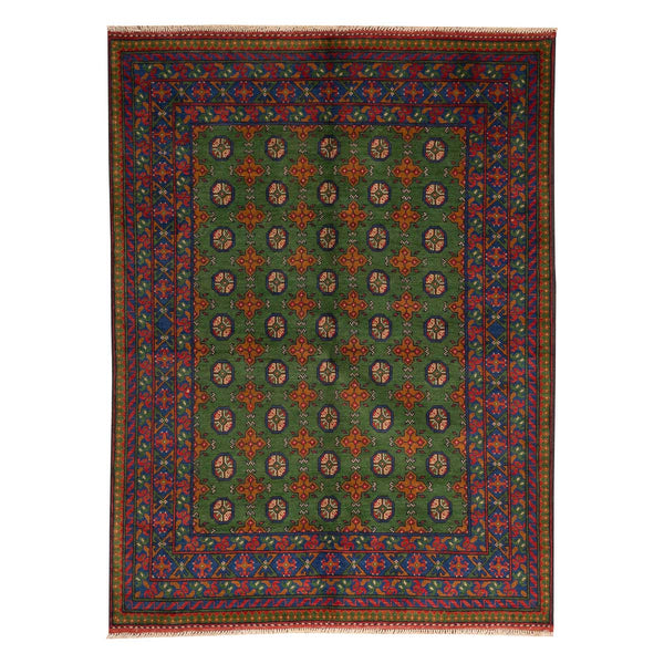 שטיח אפגני בוכרה 00 ירוק 203*152 | Bokhara Rug
