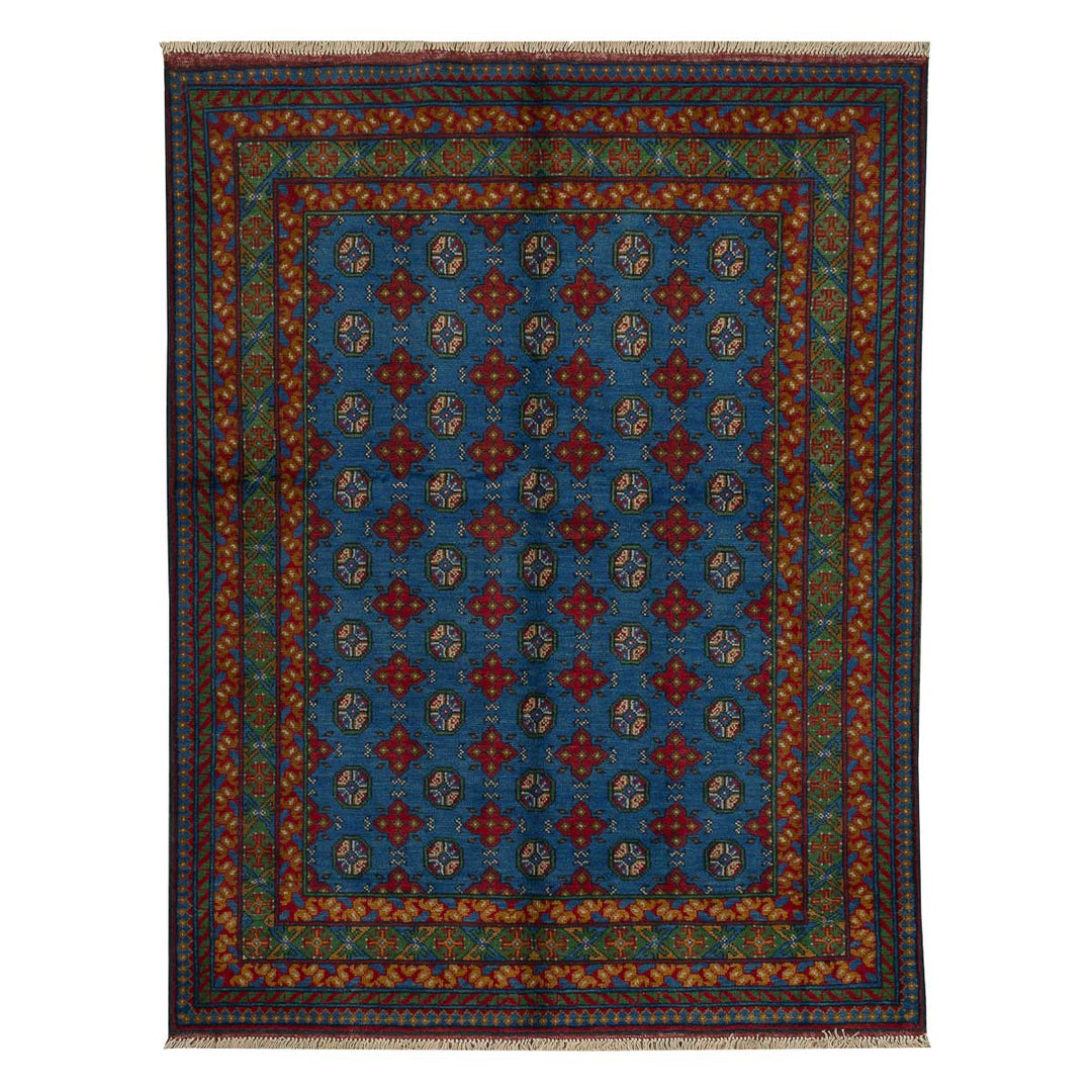 שטיח אפגני בוכרה 00 כחול 200*154 | Bokhara Rug