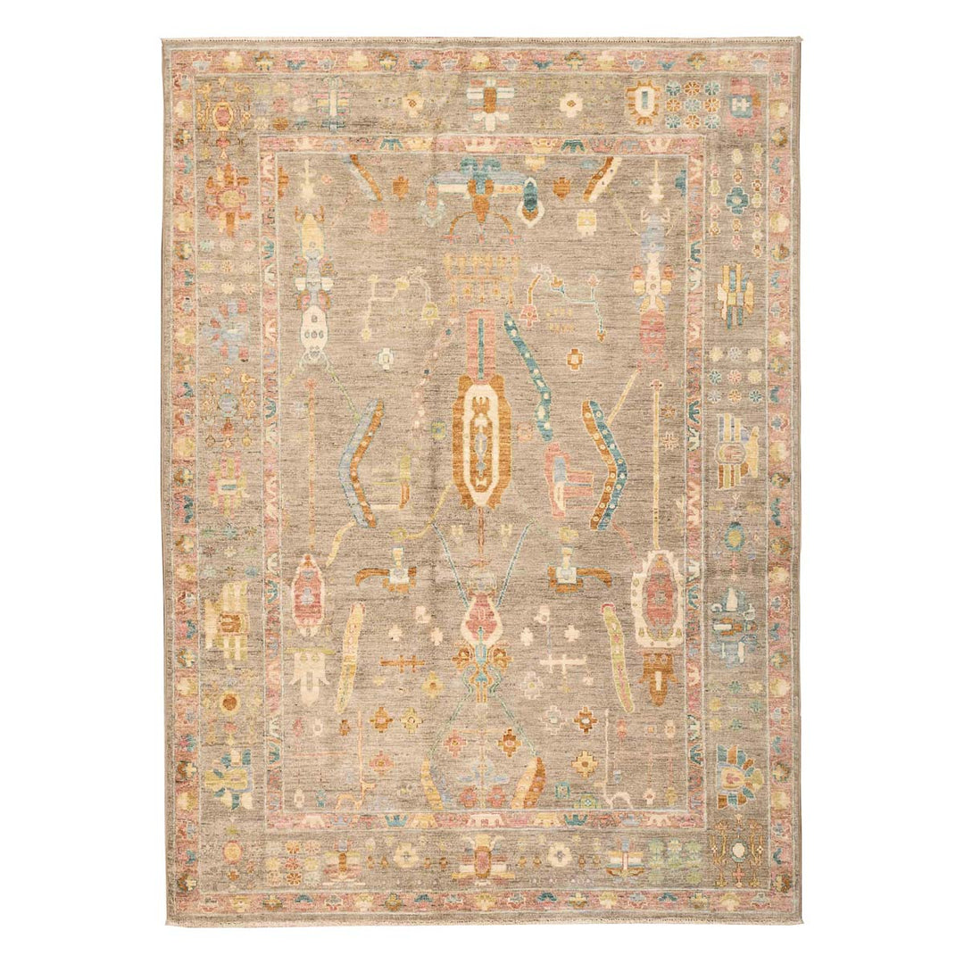 שטיח אושק 00 אפור פסטל 243*176 | Oushak