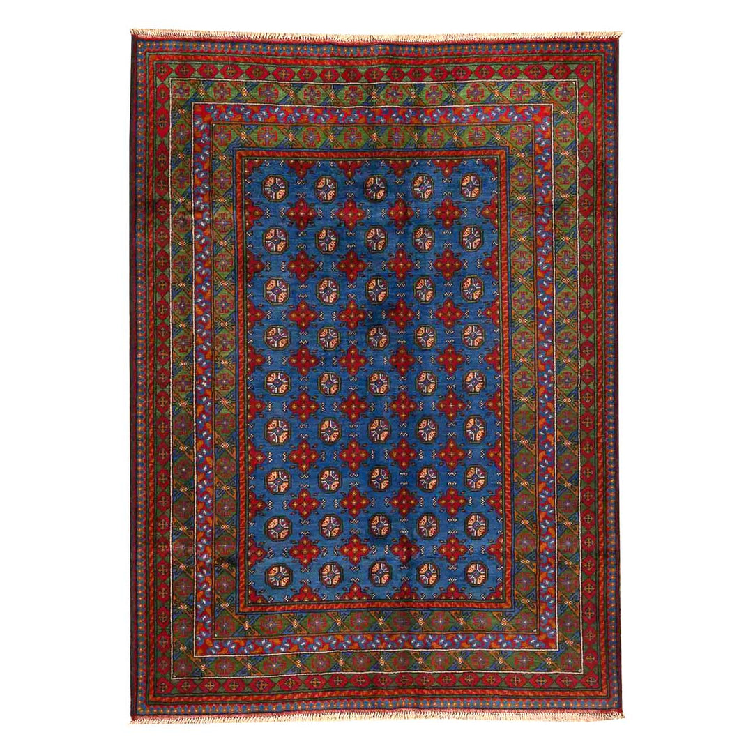 שטיח אפגני בוכרה 00 כחול 238*172 | Bokhara Rug