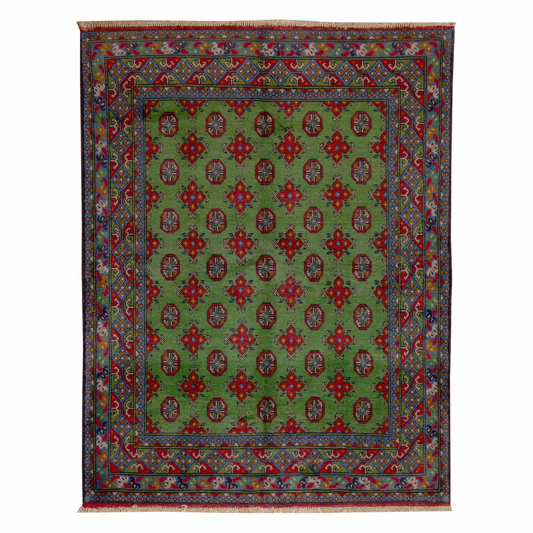 שטיח אפגני בוכרה 00 ירוק 198*152 | Bokhara Rug