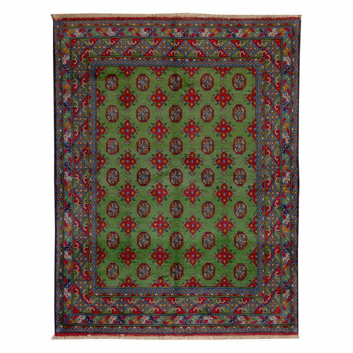 שטיח אפגני בוכרה 00 ירוק 198*152 | Bokhara Rug