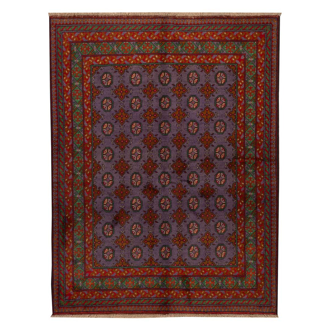 שטיח אפגני בוכרה 00 סגול 193*148 | Bokhara Rug