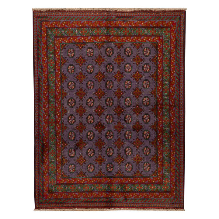 שטיח אפגני בוכרה 00 סגול 193*148 | Bokhara Rug