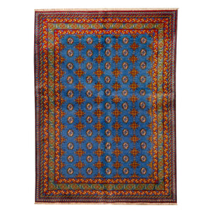 שטיח  אפגני בוכרה 00 כחול 204*148  | Bokhara Rug