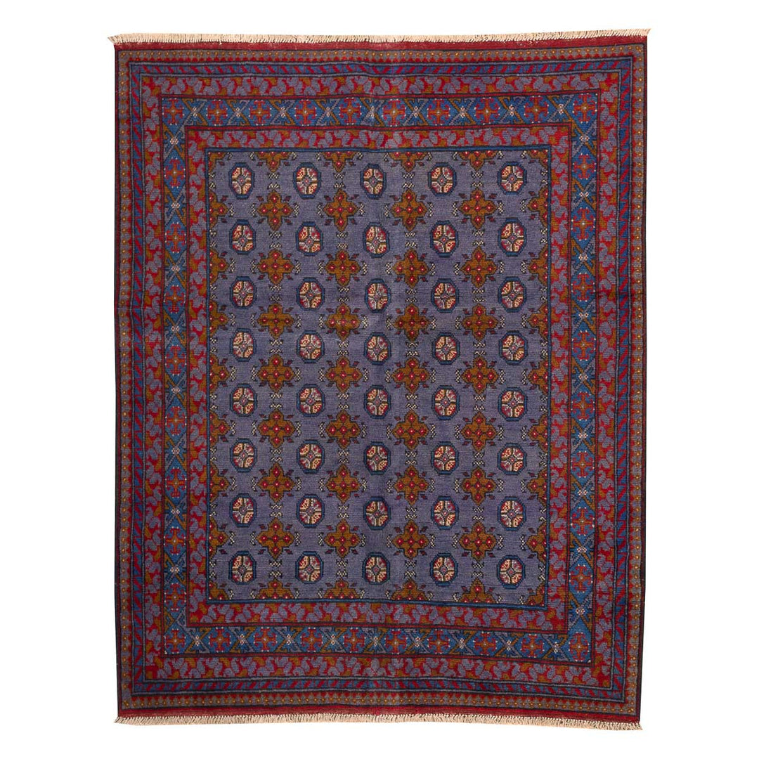 שטיח אפגני בוכרה 00 סגול 188*150 | Bokhara Rug