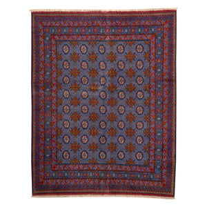 שטיח אפגני בוכרה 00 סגול 188*150 | Bokhara Rug