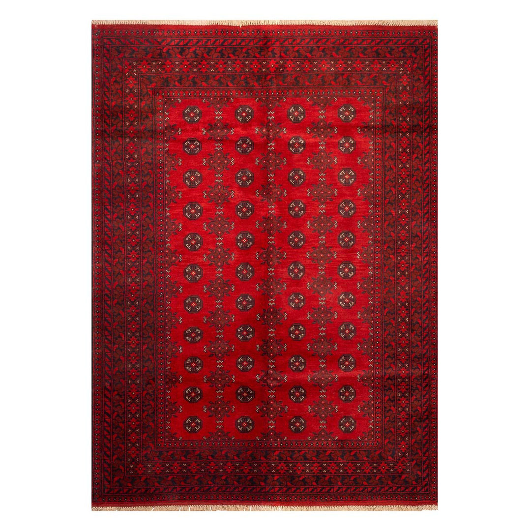 שטיח אפגני בוכרה 00 אדום 234*169 | Bokhara Rug