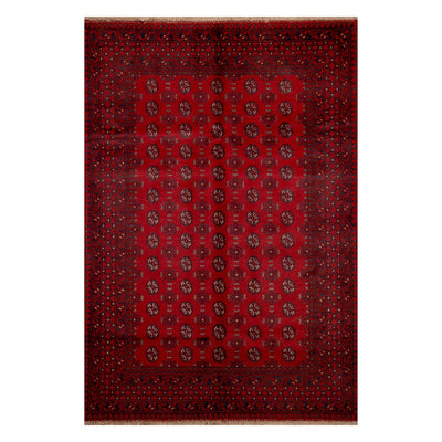 שטיח אפגני בוכרה 00 אדום 244 *169 | Bokhara Rug