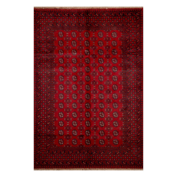 שטיח אפגני בוכרה 00 אדום 244 *169 | Bokhara Rug