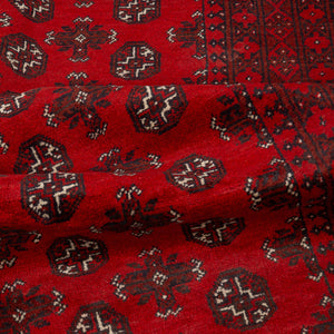 שטיח אפגני בוכרה 00 אדום 242 *166 | Bokhara Rug