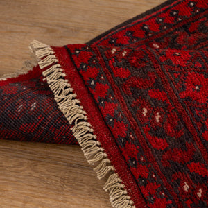 שטיח אפגני בוכרה 00 אדום 242 *166 | Bokhara Rug