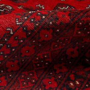 שטיח אפגני בוכרה 00 אדום 242 *166 | Bokhara Rug