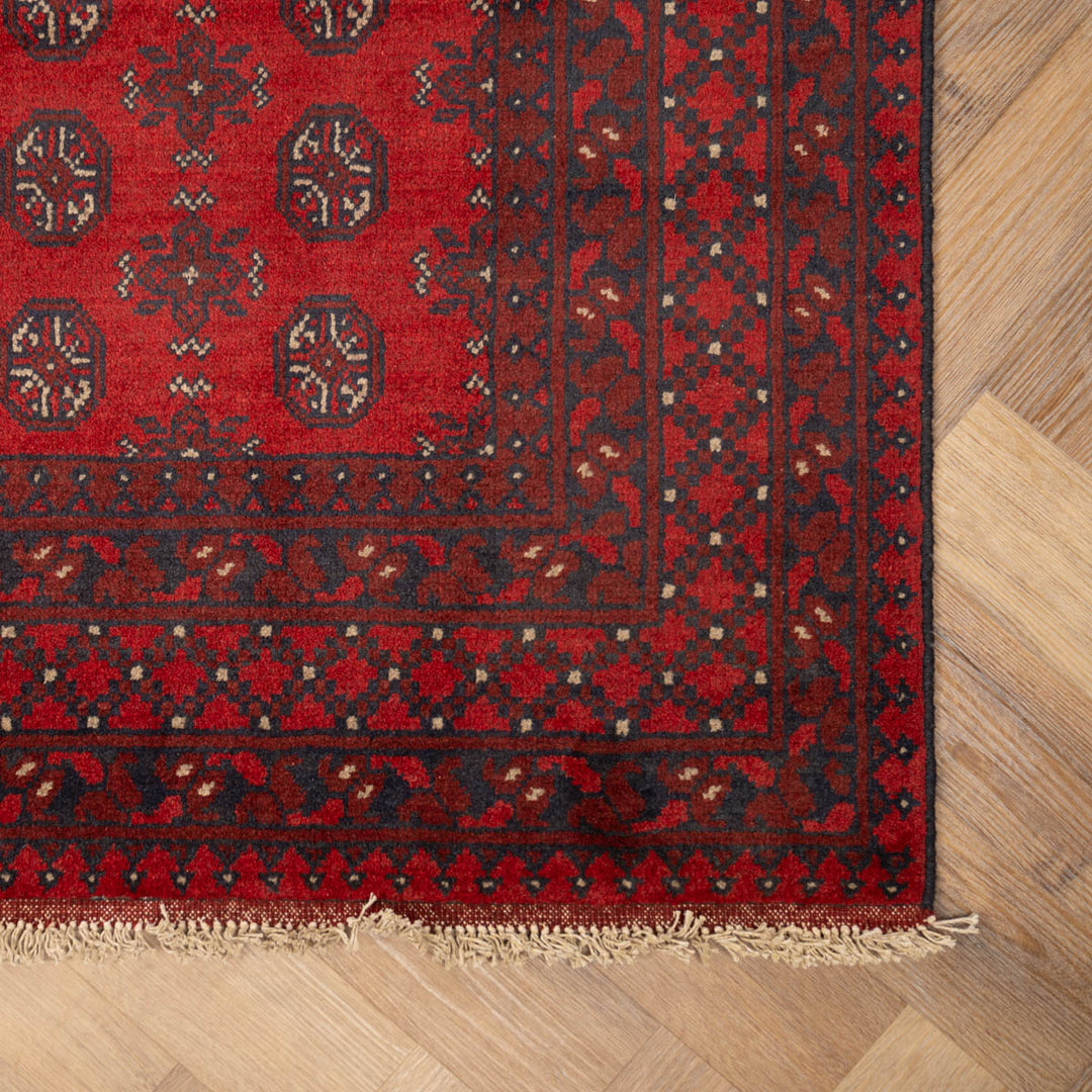 שטיח אפגני בוכרה 00 אדום 244 *169 | Bokhara Rug