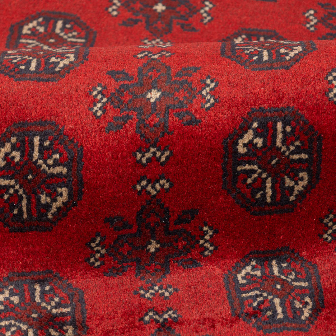 שטיח אפגני בוכרה 00 אדום 244 *169 | Bokhara Rug