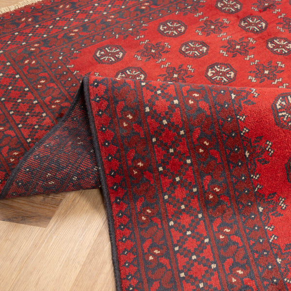 שטיח אפגני בוכרה 00 אדום 244 *169 | Bokhara Rug