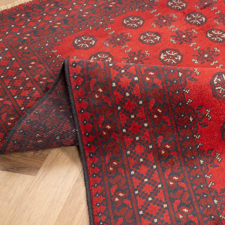 שטיח אפגני בוכרה 00 אדום 244 *169 | Bokhara Rug