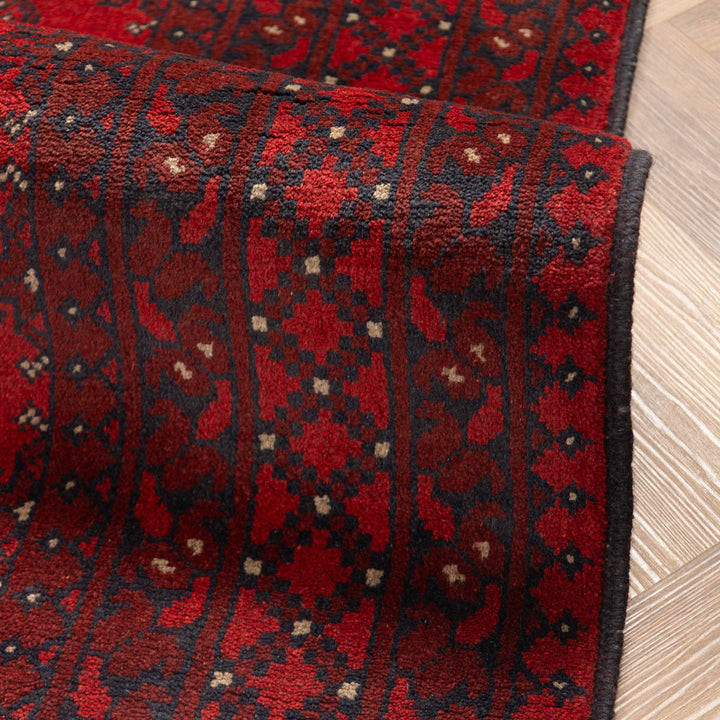 שטיח אפגני בוכרה 00 אדום 244 *169 | Bokhara Rug