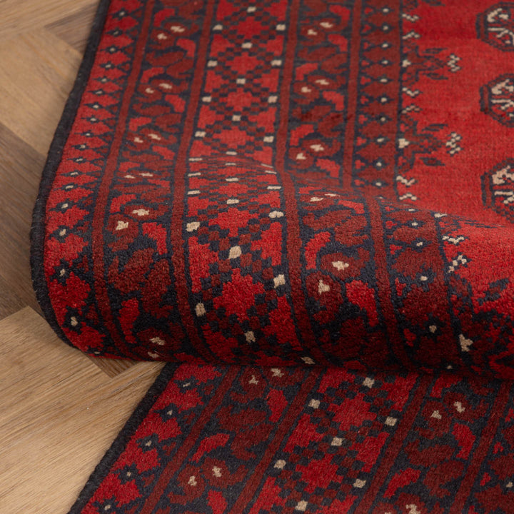 שטיח אפגני בוכרה 00 אדום 244 *169 | Bokhara Rug