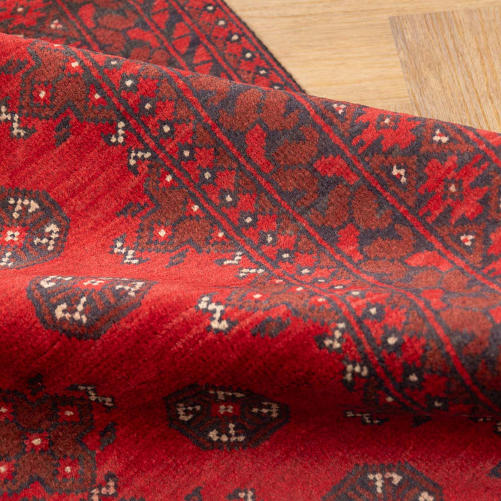 שטיח אפגני בוכרה 00 אדום 234*169 | Bokhara Rug
