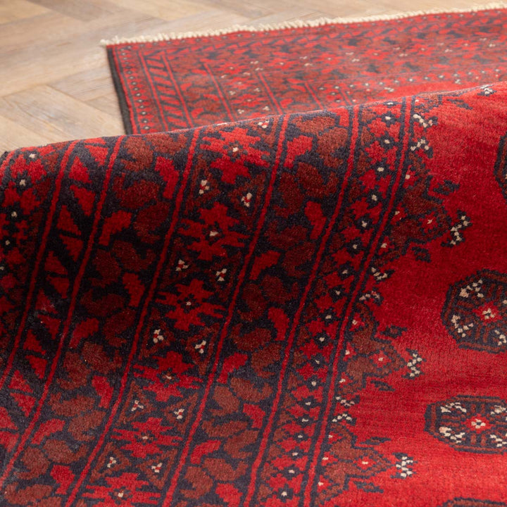 שטיח אפגני בוכרה 00 אדום 234*169 | Bokhara Rug