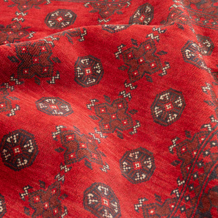 שטיח אפגני בוכרה 00 אדום 234*169 | Bokhara Rug