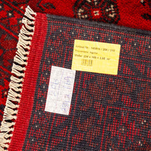 שטיח אפגני בוכרה 00 אדום 234*169 | Bokhara Rug