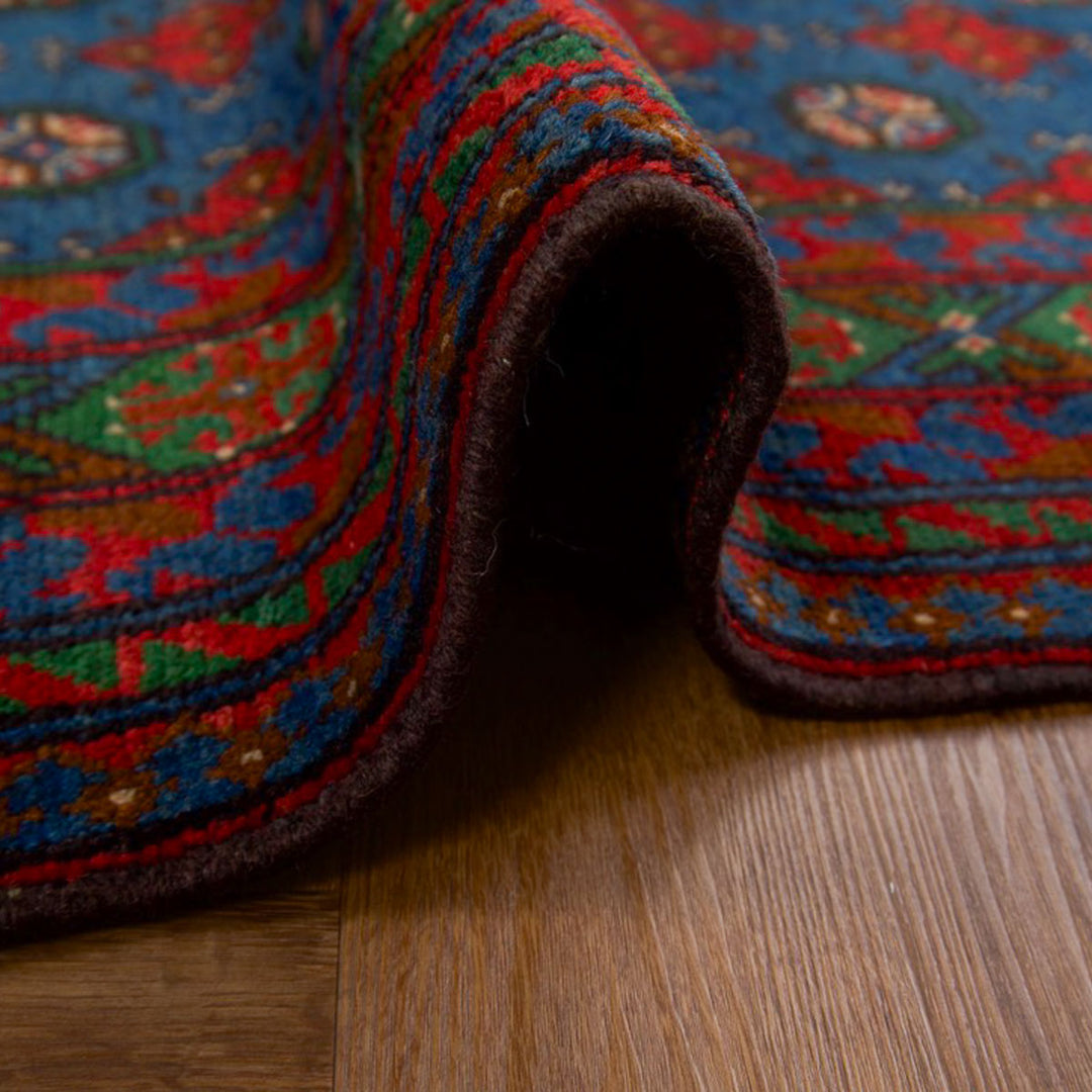 שטיח אפגני בוכרה 00 כחול 198*152 | Bokhara Rug