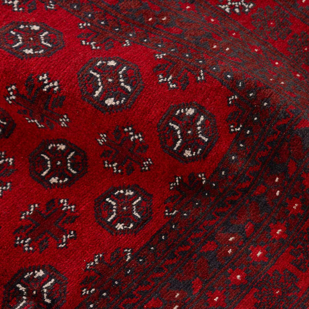 שטיח אפגני בוכרה 00 אדום 237*163 | Bokhara Rug