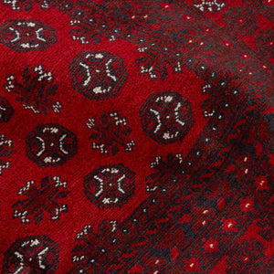 שטיח אפגני בוכרה 00 אדום 237*163 | Bokhara Rug