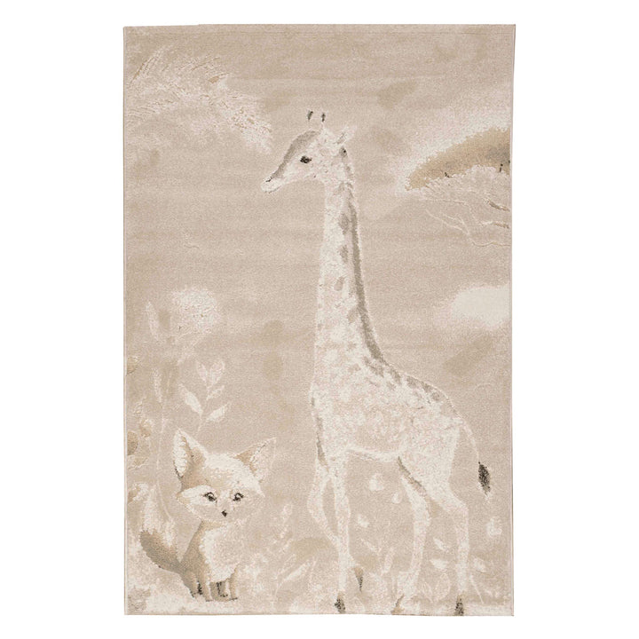 שטיח ג'ירף ושועל 01 בז'