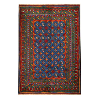 שטיח אפגני בוכרה 00 כחול 241*168 | Bokhara Rug
