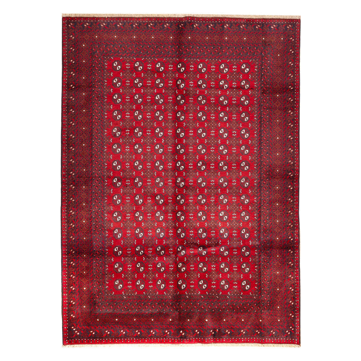 שטיח אפגני בוכרה 00 אדום 243*174 | Bokhara Rug