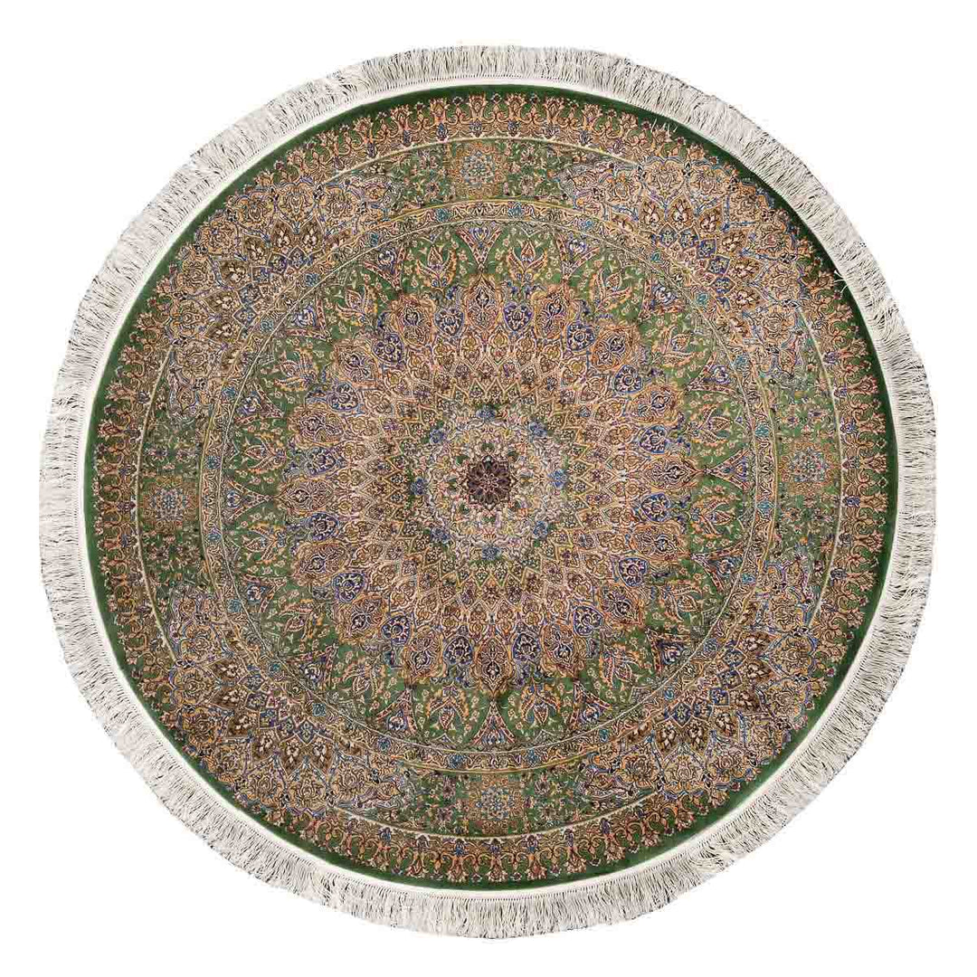 שטיח קום משי ירוק 12 ירוק | QOM