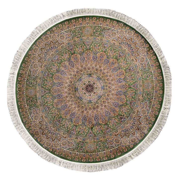 שטיח קום משי ירוק 12 ירוק | QOM