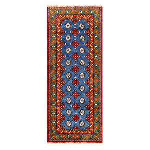 שטיח  אפגני בוכרה 00 כחול 202*83 | Bokhara Rug