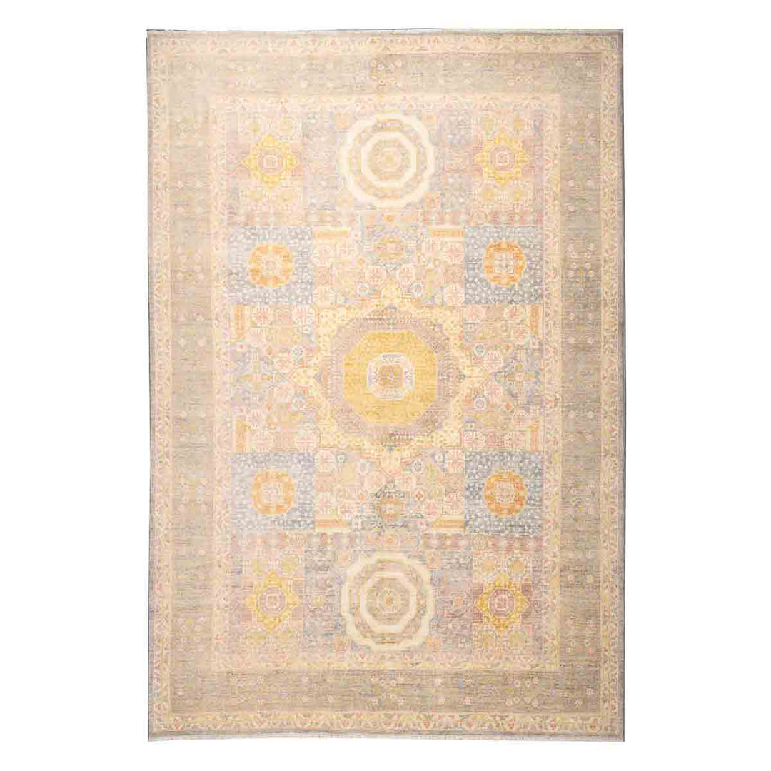 שטיח ממלוק 00 אפור\ורוד עתיק 294*199 | Mamluk