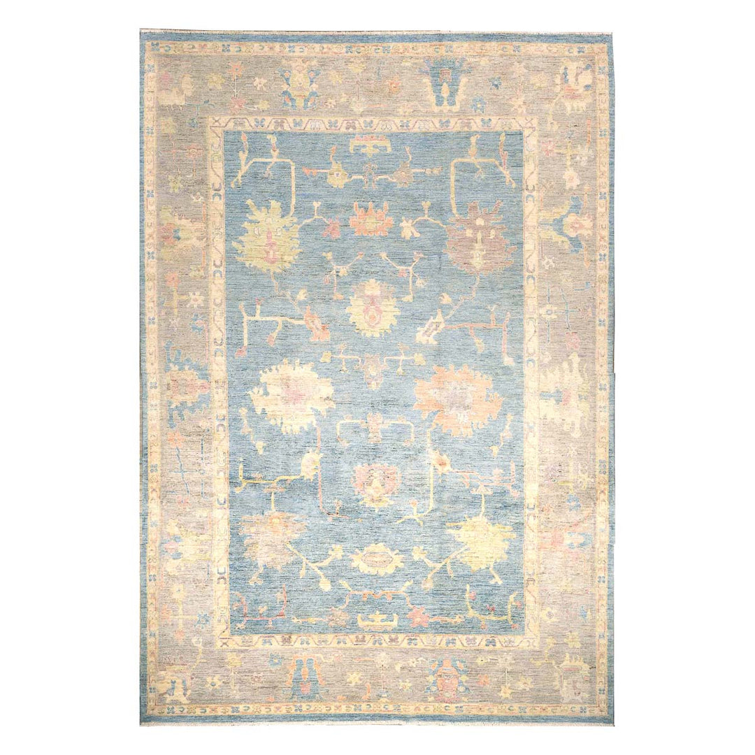 שטיח אושק 00 אפור תכלת 352*247 | Oushak