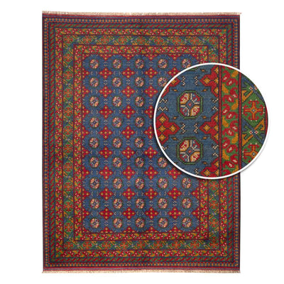 שטיח  אפגני בוכרה 00 כחול 203*160  | Bokhara Rug