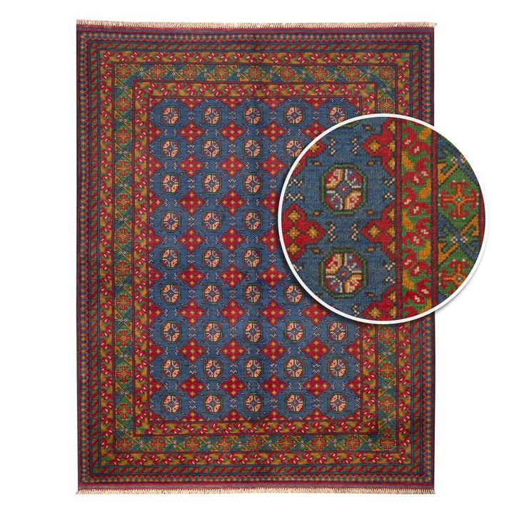 שטיח  אפגני בוכרה 00 כחול 203*160  | Bokhara Rug