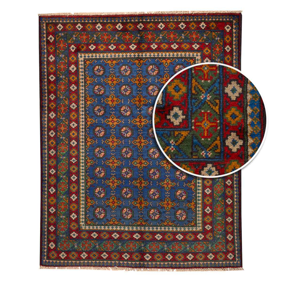 שטיח  אפגני בוכרה 00 כחול 186*146  | Bokhara Rug