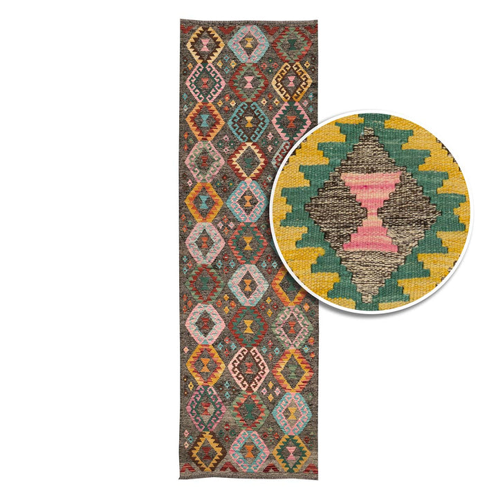 שטיח קילים אפגני 00 צבעוני 302*90