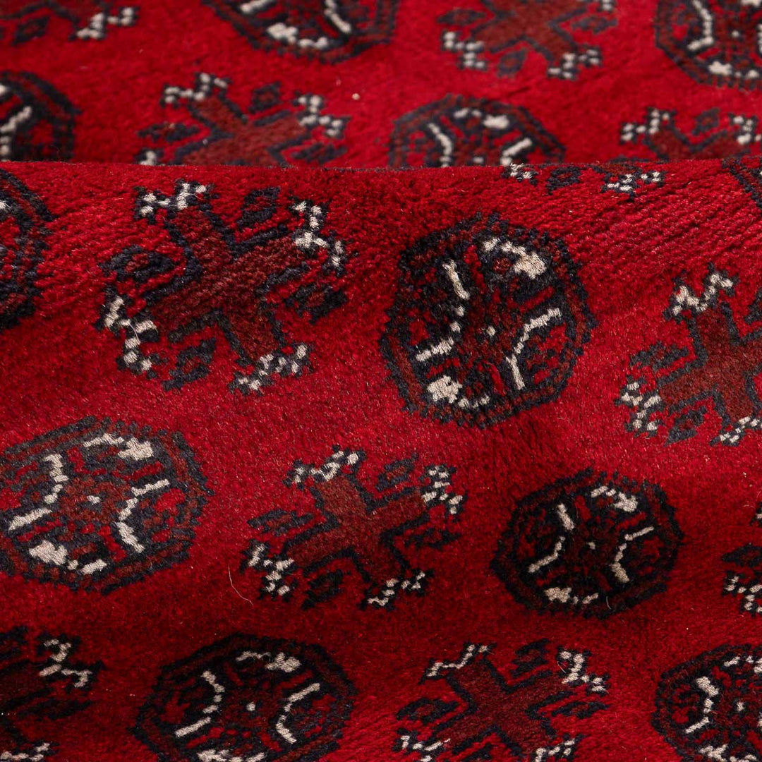 שטיח אפגני בוכרה 00 אדום 237*163 | Bokhara Rug