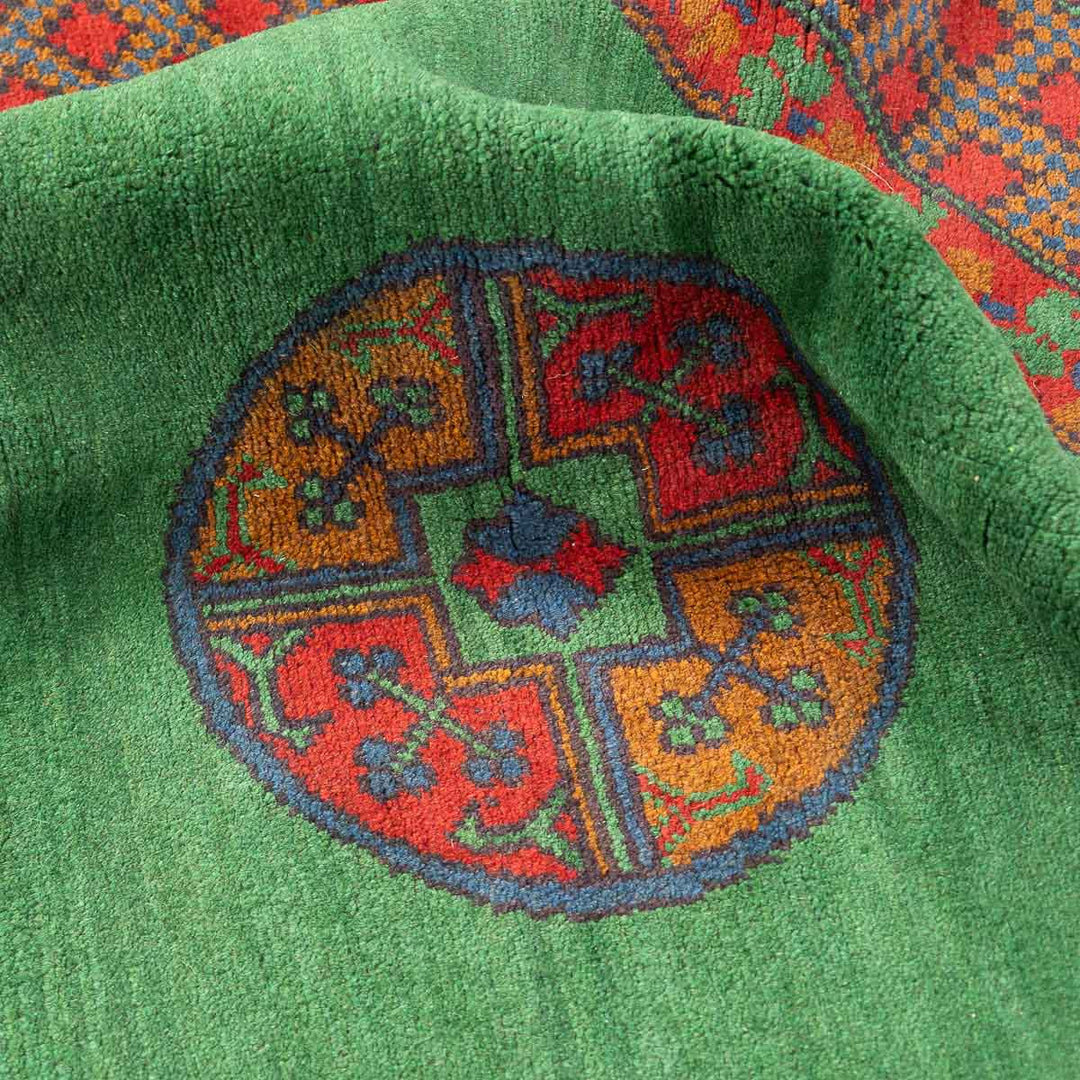 שטיח אפגני רגל פיל 00 ירוק  145*143