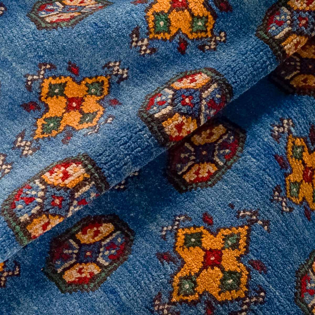 שטיח אפגני בוכרה 00 כחול 242*166 | Bokhara Rug