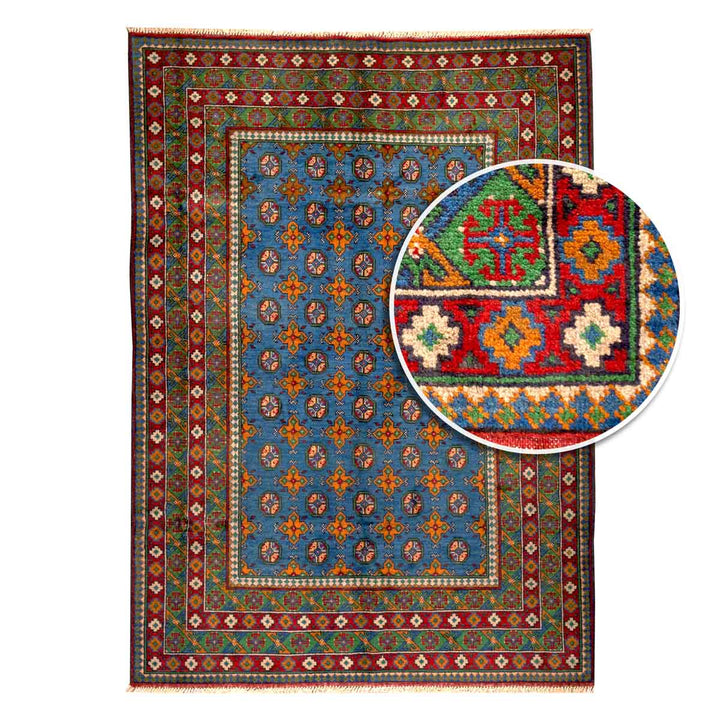 שטיח אפגני בוכרה 00 כחול 242*172 | Bokhara Rug