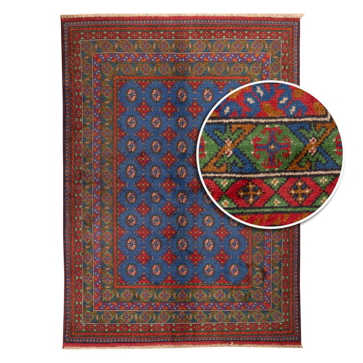 שטיח אפגני בוכרה 00 כחול 235*170 | Bokhara Rug