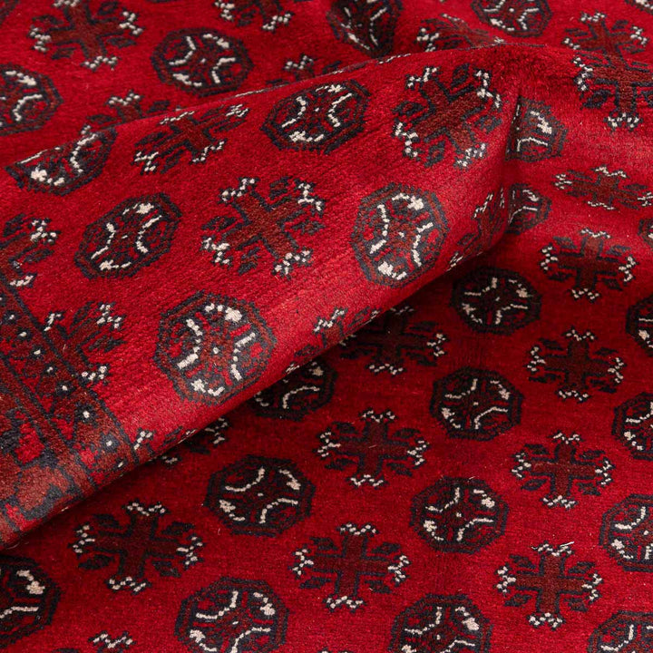 שטיח אפגני בוכרה 00 אדום 237*163 | Bokhara Rug